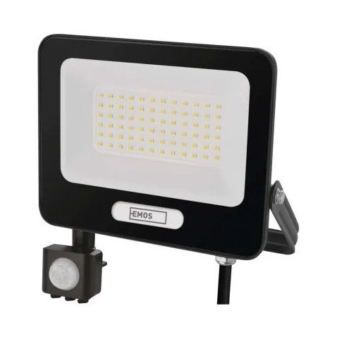 Reflektor LED EMOS GLARO PIR ZS2344B, 50W, 4000K, 5000lm, IP54, crni-0
