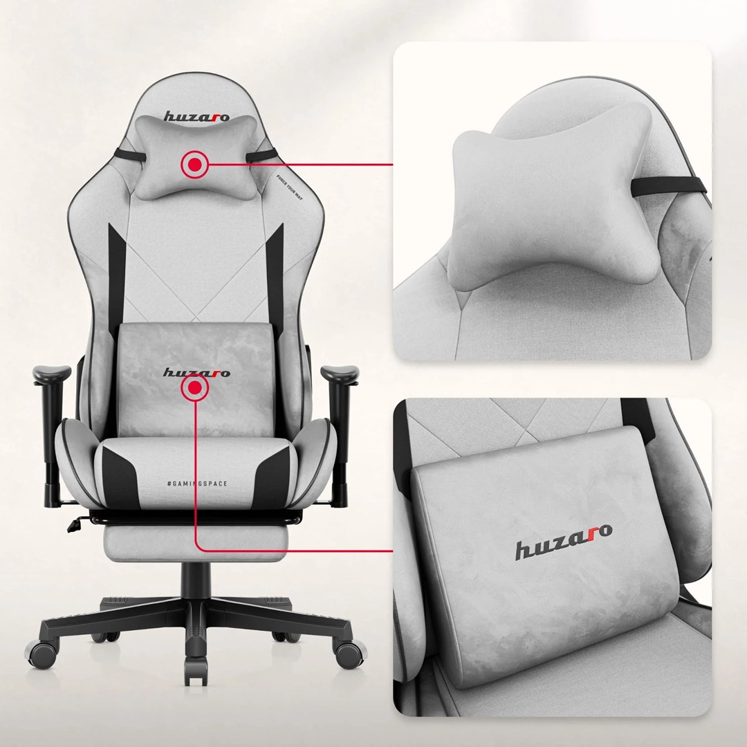 Fotel gamingowy Huzaro Force 5.7 Grey-4