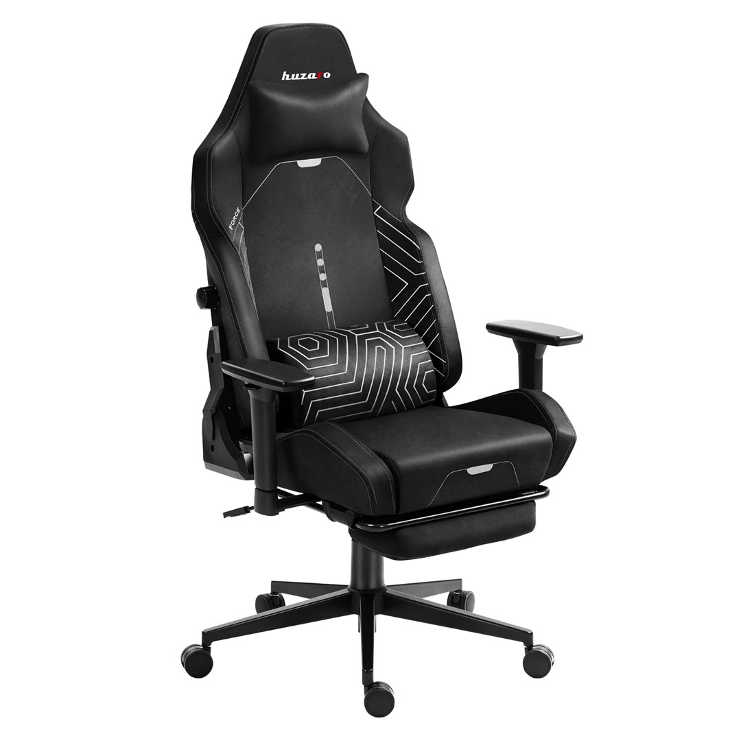 Gaming stolica HUZARO Force 8.1 Black s osloncem za noge-6