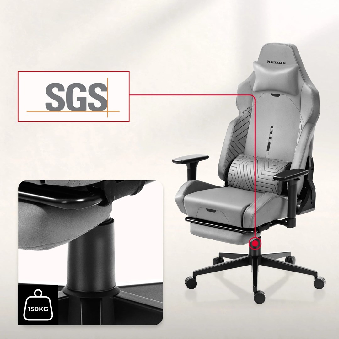 Gaming stolica HUZARO Force 8.1 siva boja-4