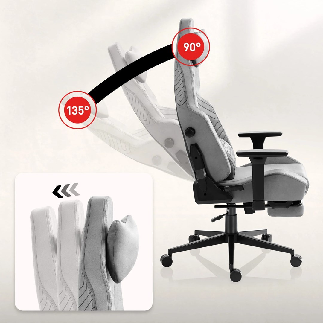 Fotel gamingowy Huzaro Force 8.1 Grey