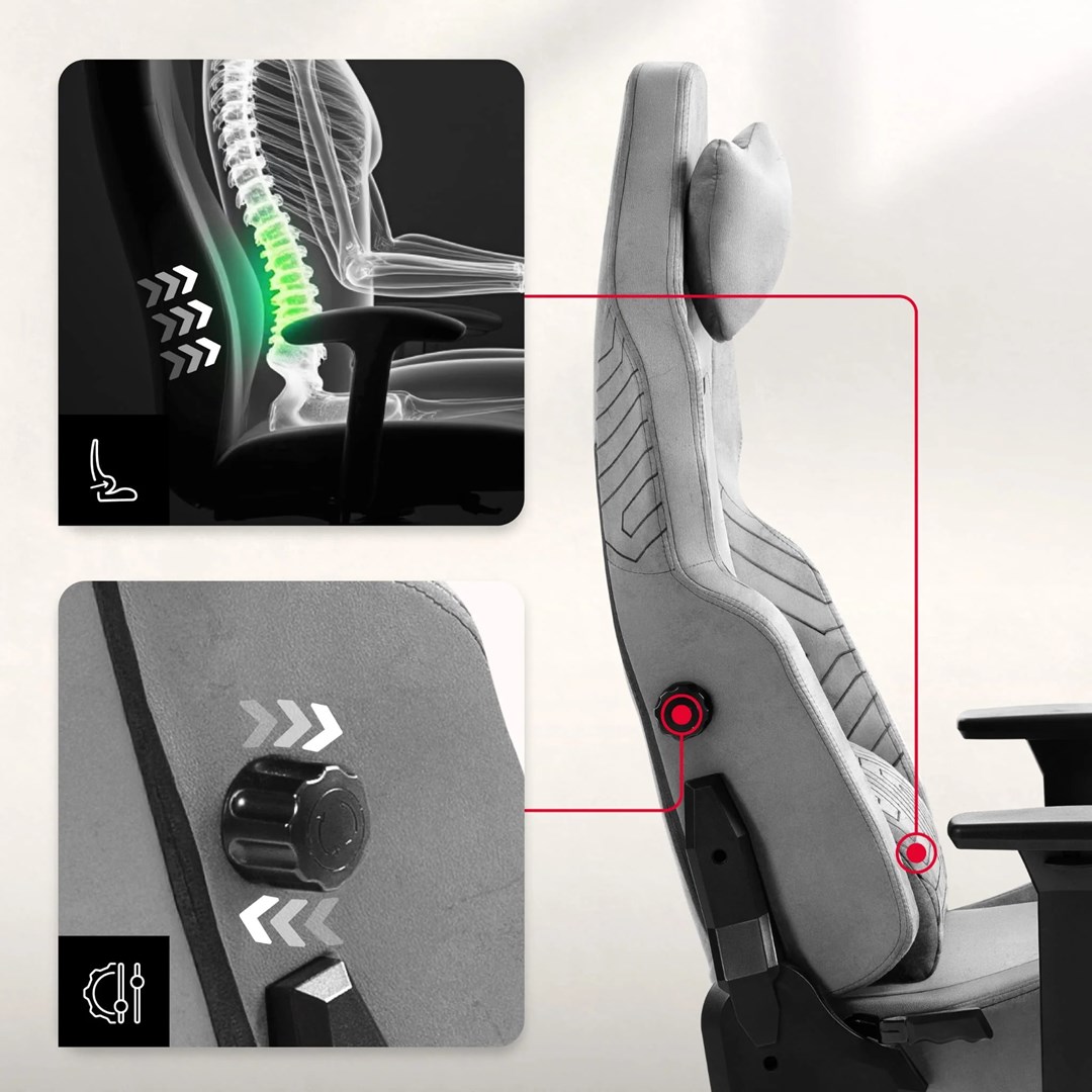 Gaming stolica HUZARO Force 8.1 siva boja-2