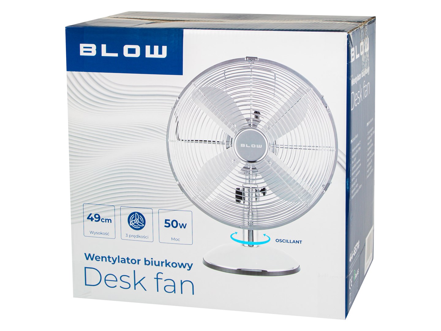 BLOW 12"/30cm 50W Silver Metal Desk Fan-6