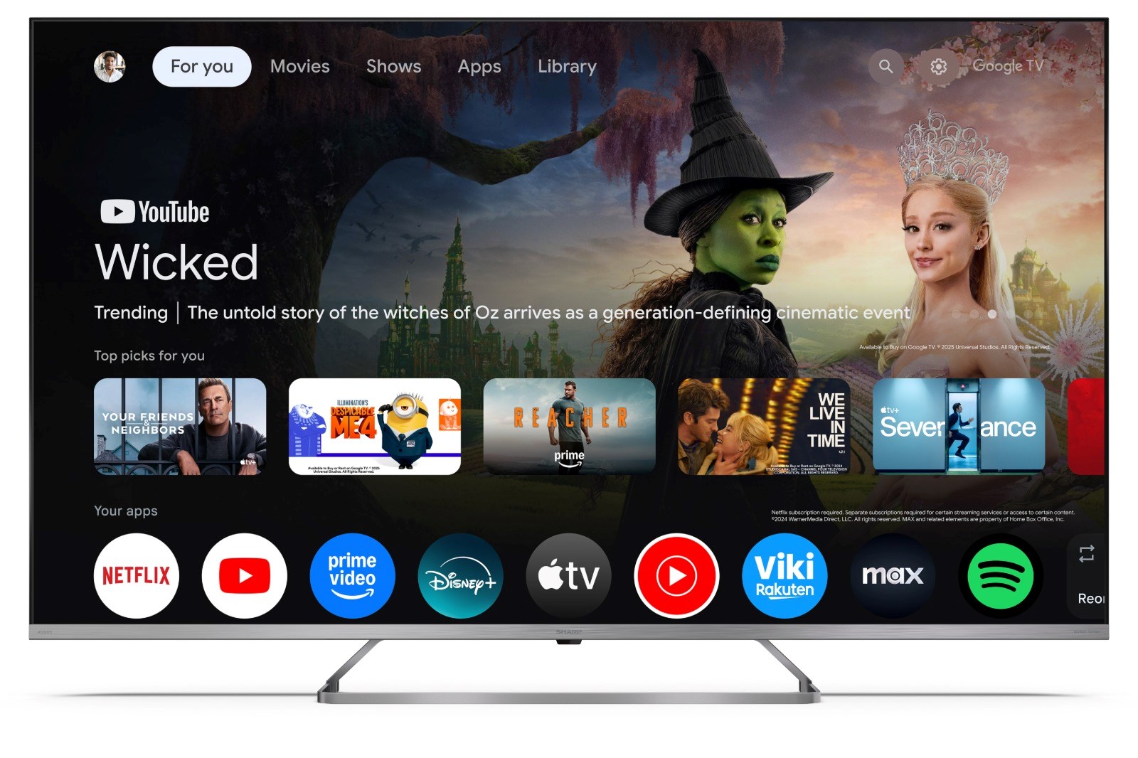 TV SHARP 55JP7265E 55" (QLED 139 cm, 4K UHD, Google TV, HDR10, Dolby Vision, DVB-T/T2/C/S/S2, crna boja)-8