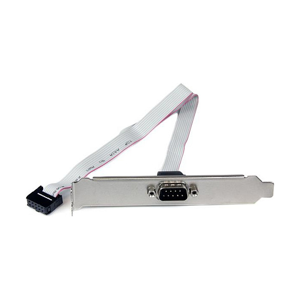StarTech 16in 40cm 9 Pin Serial Male to 10 Pin Motherboard Header Slot Plate