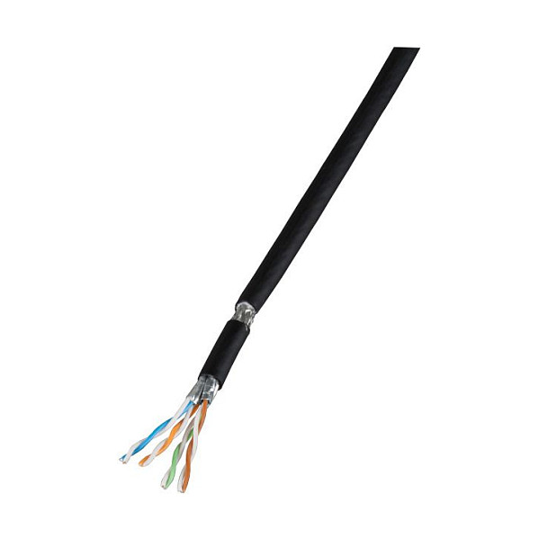 EFB EFB Cat.7 Flexkabel S/FTP Pur/Gummi RAL9005 100m schwarz-0
