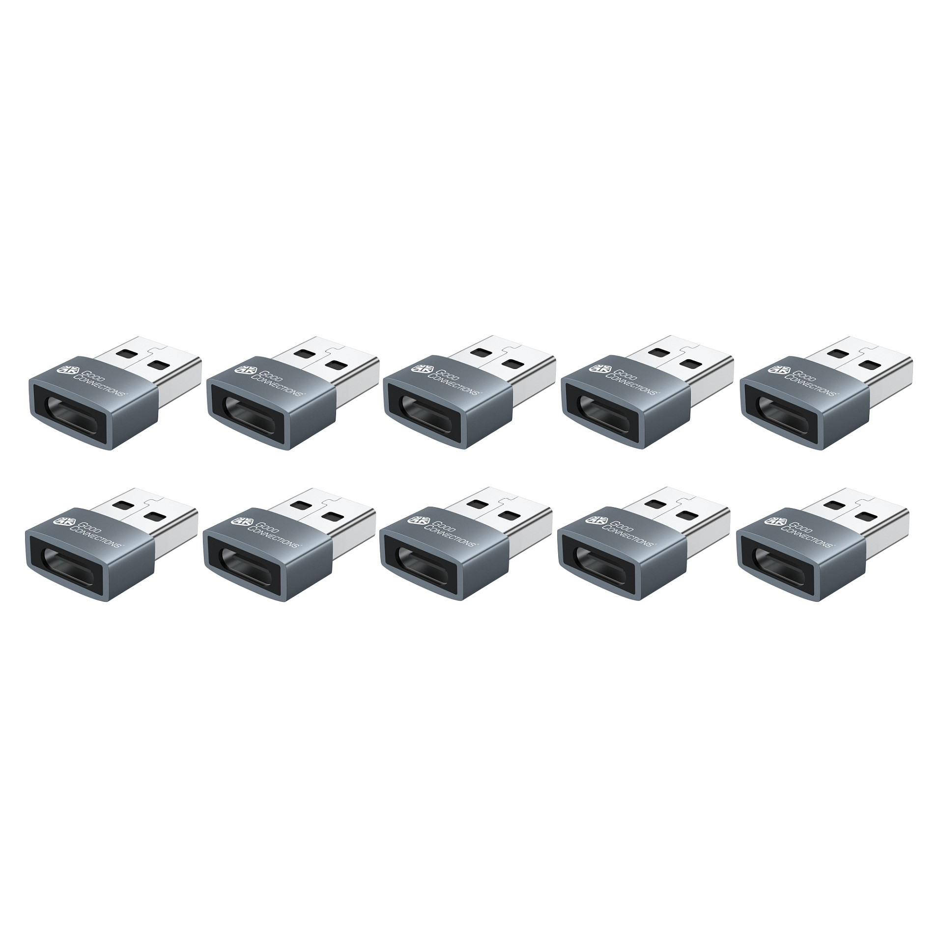 Adapter GOOD CONNECTIONS USB-A (M) na USB-C (Ž) USB 2.0, set 10 komada-0