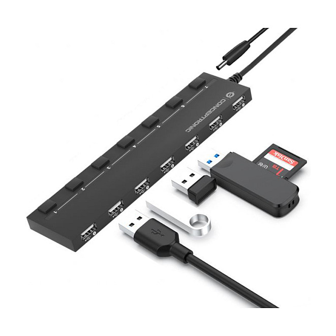 CONCEPTRONIC 7-portni USB 2.0 Hub s napajanjem (C07-010)-5