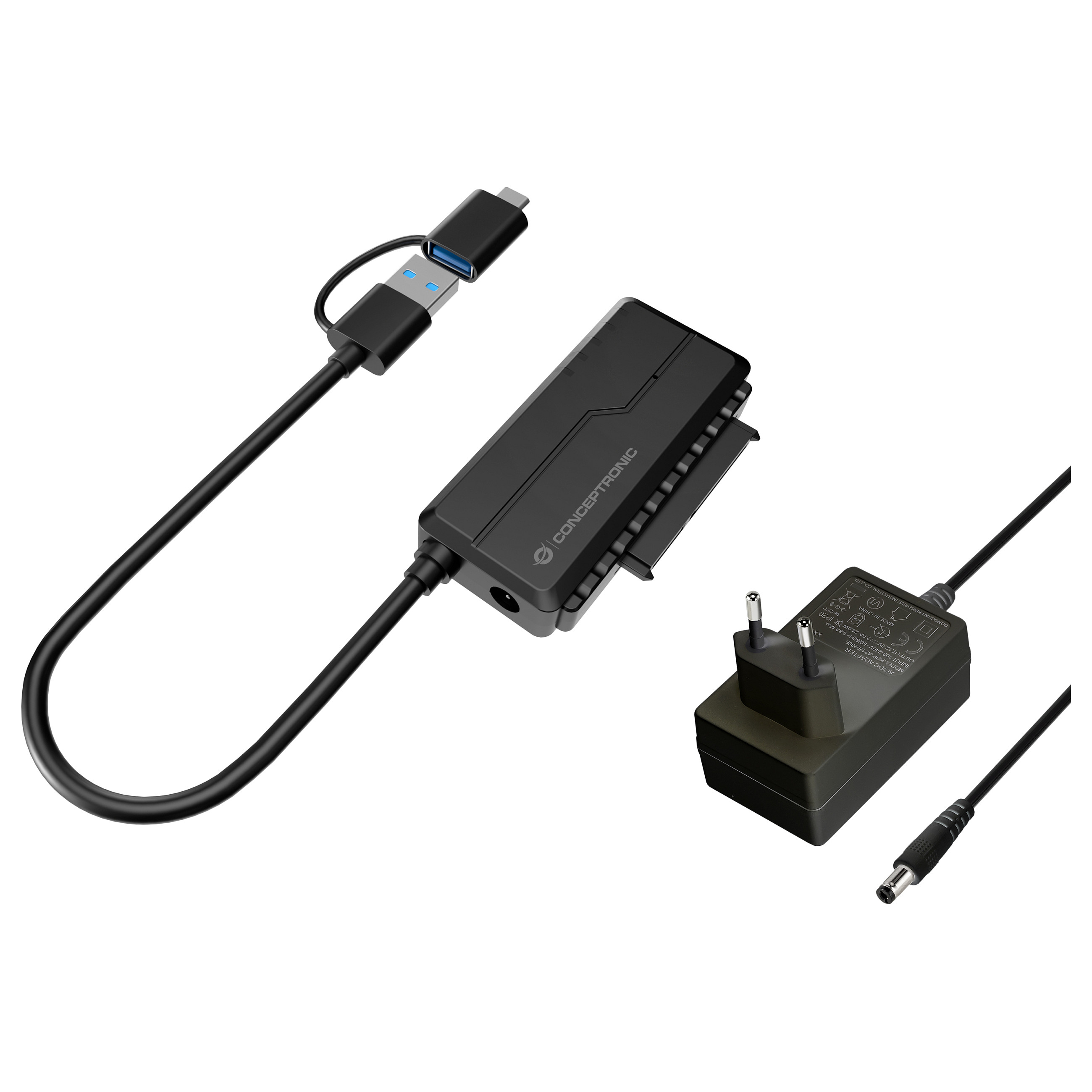 Adapter CONCEPTRONIC CUSBC3SATA USB 3.0 na SATA za 2.5" diskove (s USB-C adapterom)-0
