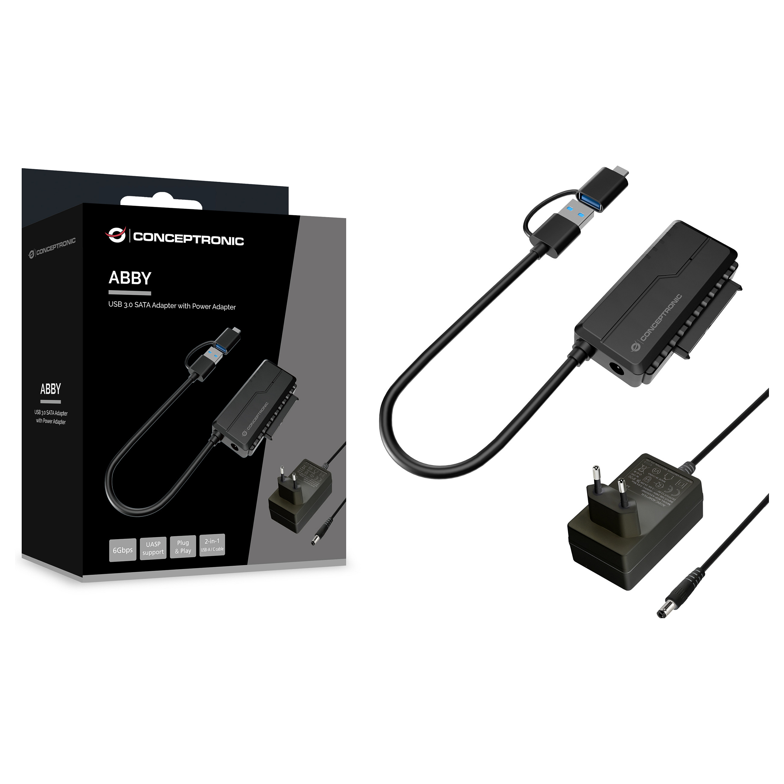 Adapter CONCEPTRONIC CUSBC3SATA USB 3.0 na SATA za 2.5" diskove (s USB-C adapterom)-3
