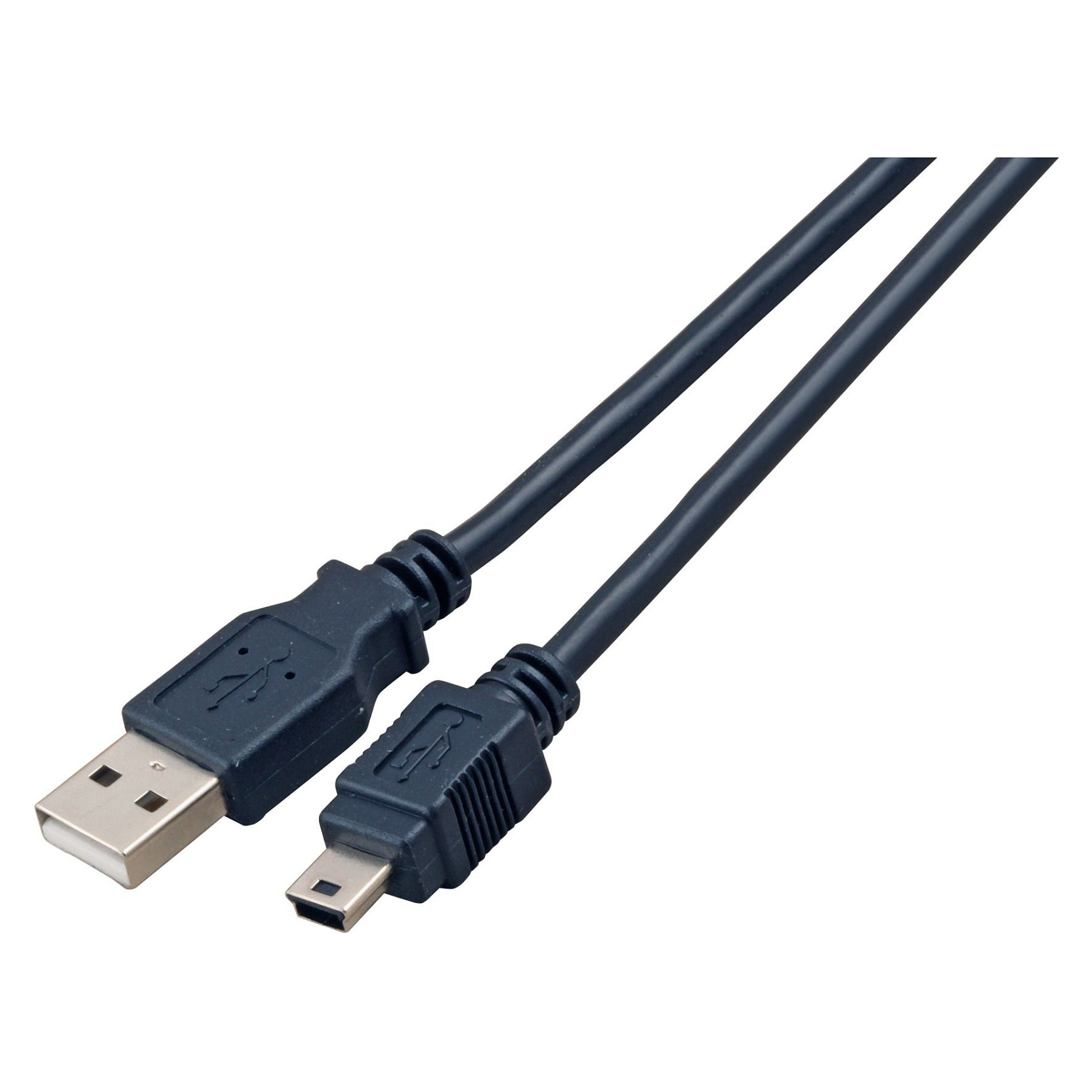 EFB USB2.0 Anschlusskabel Typ A Stecker auf Stecker Mini B 5polig Classic Schwarz 1,5m-0