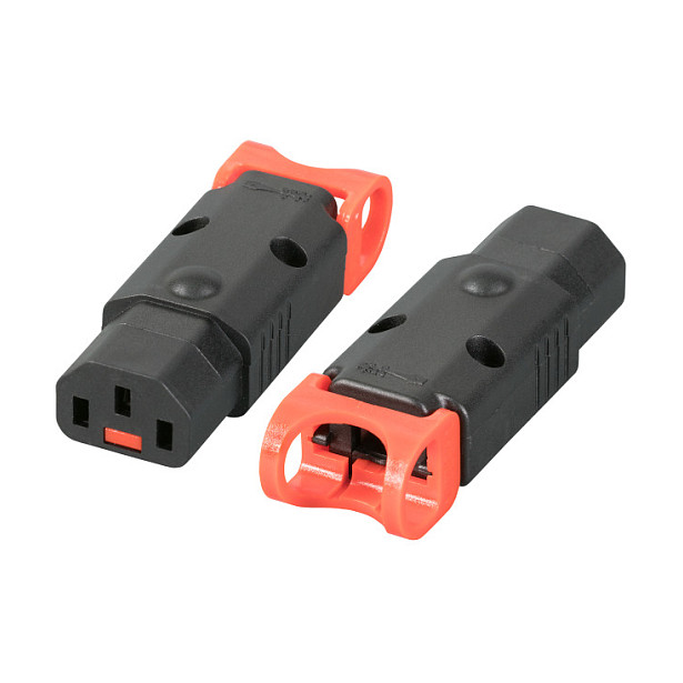 Konektor EFB ELEKTRONIK IEC-Lock+ C13, ravni