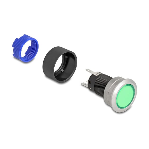 Tipkalo DELOCK za ugradnju 22 mm s LED osvjetljenjem (zeleno)-2