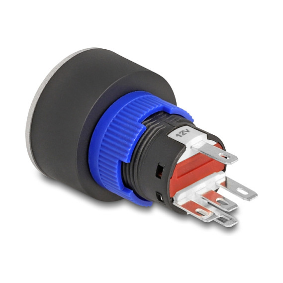 Ugradbeno tipkalo DELOCK 22 mm s crvenom LED diodom, 22047-1