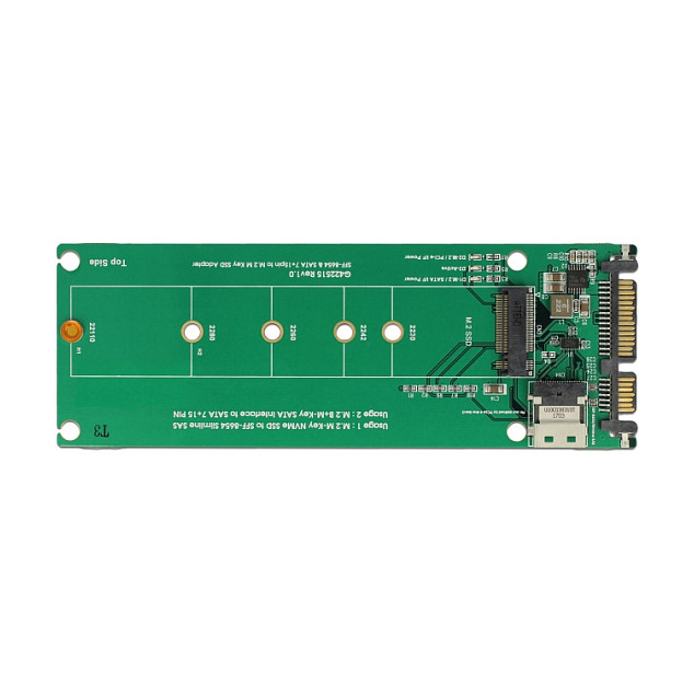 U.2 SFF-8654 oder SATA Konverter zu 1 x M.2 Key M Slot