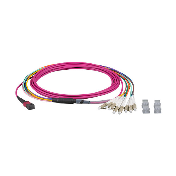 Optički kabel EFB ELEKTRONIK MTP(F) na 4x LC Duplex (OM4, 8 vlakana, Tip B, 3m)-0