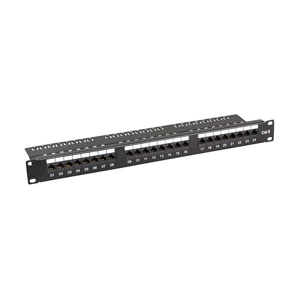 Patch panel EFB ELEKTRONIK Cat.6 UTP 24-portni (19", 1U) crna boja-0