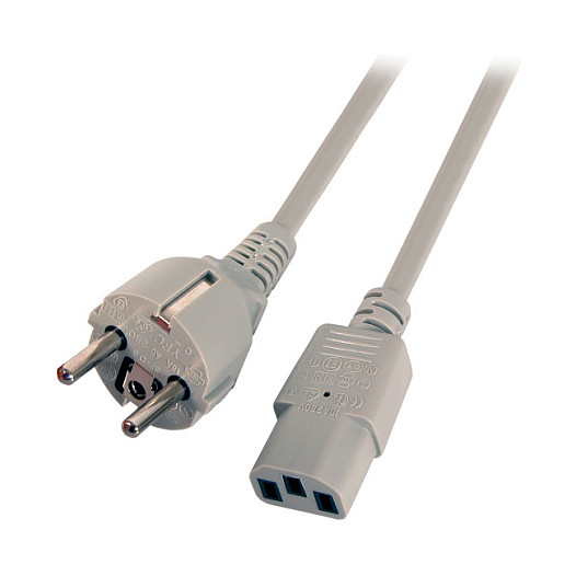 EFB Netzleitung Schutzkontakt 180 - C13 180 grau, 3,0 m, 3 x 1,00 mm