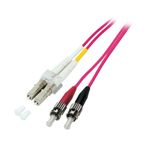 EFB Duplex Patchkabel LC-ST OM4 0,5m LSZH 2mm erikaviolett