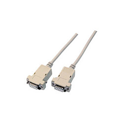EFB Serielles Null-Modemkabel, 2x DSub 9, Bu.-Bu., 2,0m, beige-0