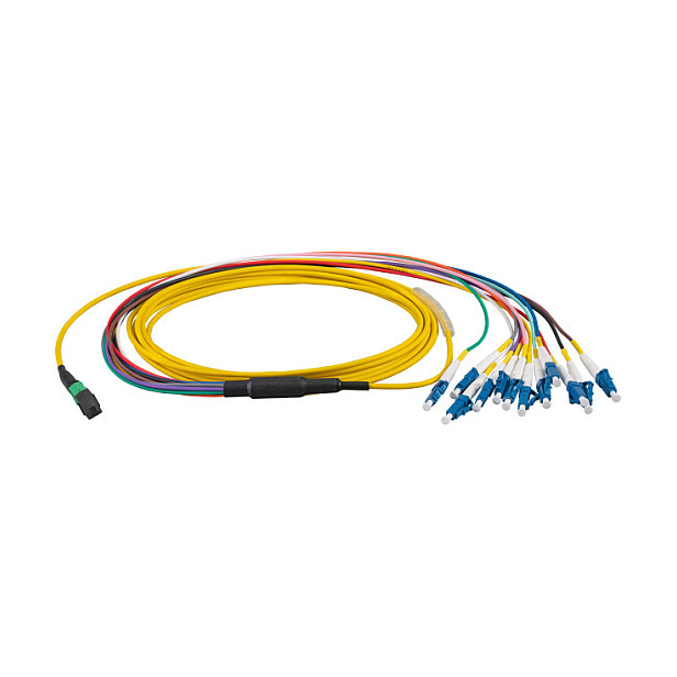 EFB ELEKTRONIK optički MTP trunk kabel OS2 2m (MTP/APC na 12x LC, 12 vlakana, Tip B)-0