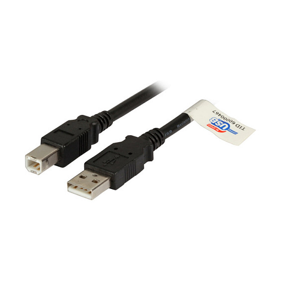 EFB USB2.0 Anschlusskabel A-B, St.-St., 0,5m, schwarz, Premium-0