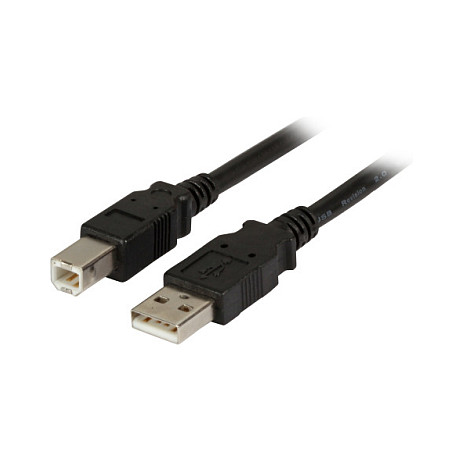 EFB USB2.0 Anschlusskabel A-B, St.-St., 3,0m, schwarz, Premium-1