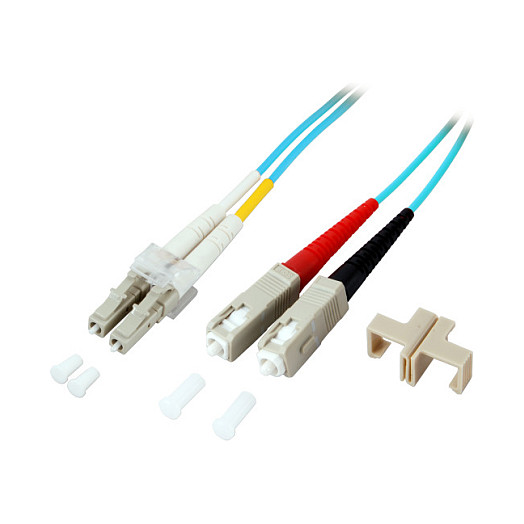 EFB Duplex Patchkabel LC-SC OM3 15m LSZH 2mm aqua-0