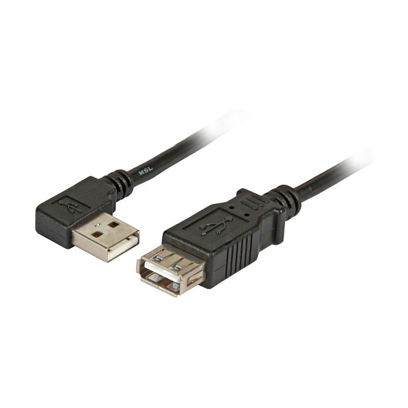 EFB USB2.0 Verlngerungskabel A (gewinkelt) - A St.-Bu., 1,8m, schwarz, Classic-0