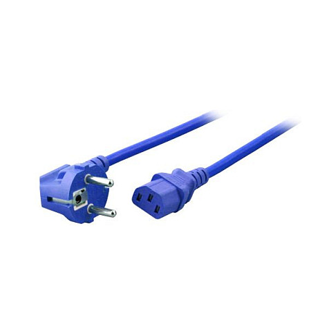 EFB Netzleitung Schutzkontakt 90 - C13 180, blau, 1,8 m, 3 x 0,75 mm-0