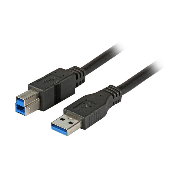EFB USB3.0 Anschlusskabel A-B, St.-St., 1,0m, schwarz, Premium-0
