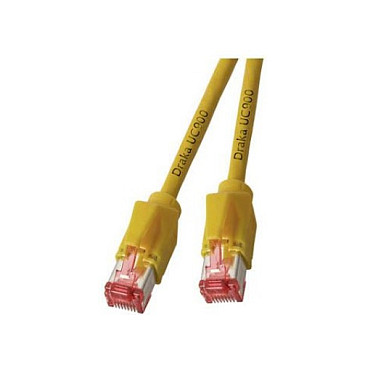 EFB RJ45 Patchkabel Cat.6A S/FTP LSZH Draka UC900 TM21 gelb 25m