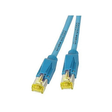 EFB RJ45 Patchkabel Cat.6A S/FTP LSZH Draka UC900 TM31 blau 0,5m-0
