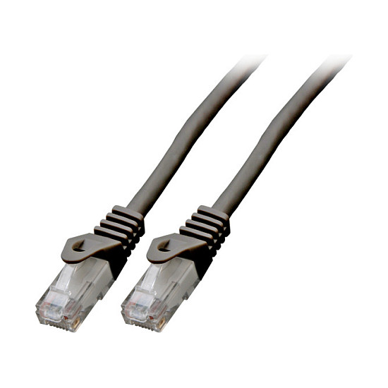 EFB RJ45 Patchkabel Cat.6 U/UTP LSZH CCA schwarz 0,5m-0