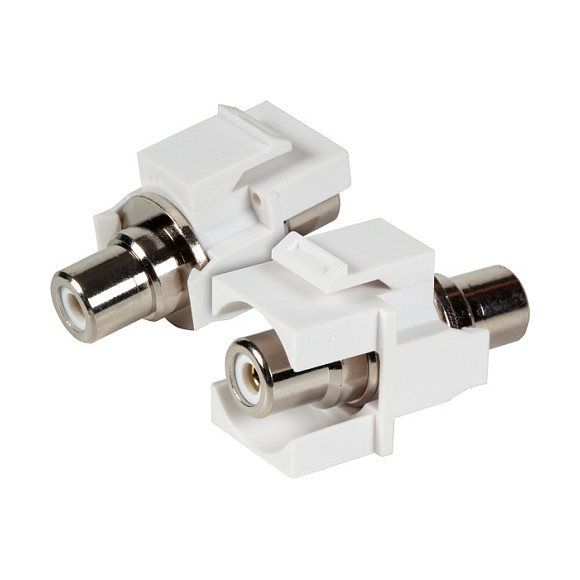 EFB Keystone Einbauadapter Cinch wei, weier Ring-0