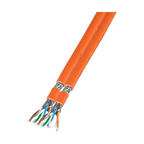 Mrežni kabel EFB Elektronik Cat.7 S/FTP Duplex 1000MHz (100m, narančasta boja)-0
