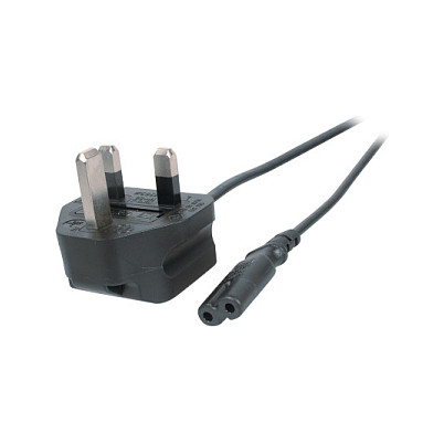 Strujni kabel EFB ELEKTRONIK UK (BS 1363A) na C7, 3m, crna boja-0