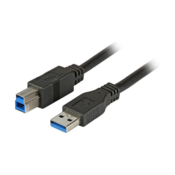 EFB USB3.0 Anschlusskabel A-B, St.-St., 5,0m, schwarz, Premium-0