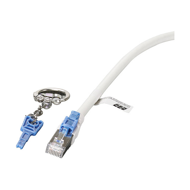 EFB RJ45 Patchkabel Cat.6A S/FTP LSZH BC AWG26 abschliebar wei 5m-1