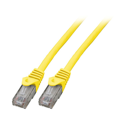 EFB RJ45 Patchkabel Cat.5e U/UTP LSZH CCA AWG24/7 gelb 1m