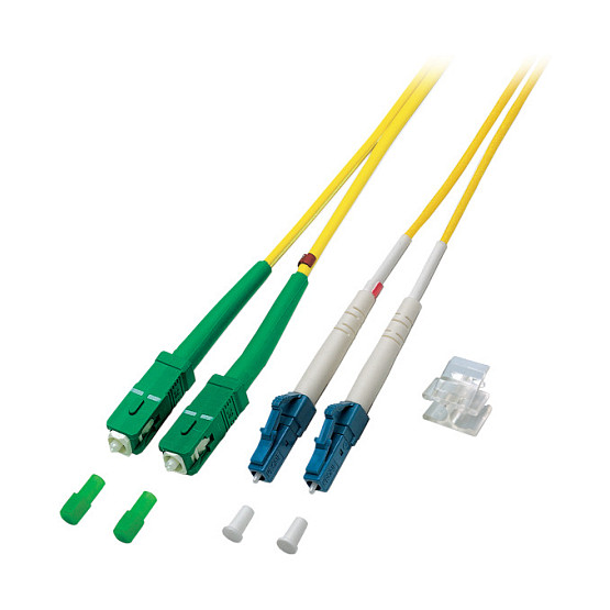 EFB Duplex Patchkabel LC-SC/APC OS2 G652D 1m LSZH 2mm gelb-0