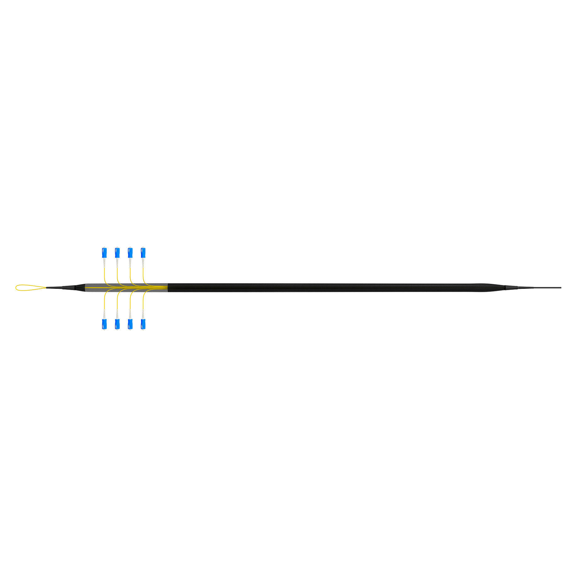 EFB Trunkkabel U-DQ(ZN)BH OS2 8E (1x8) SC-SC 120m Dca LSZH G657A1-4