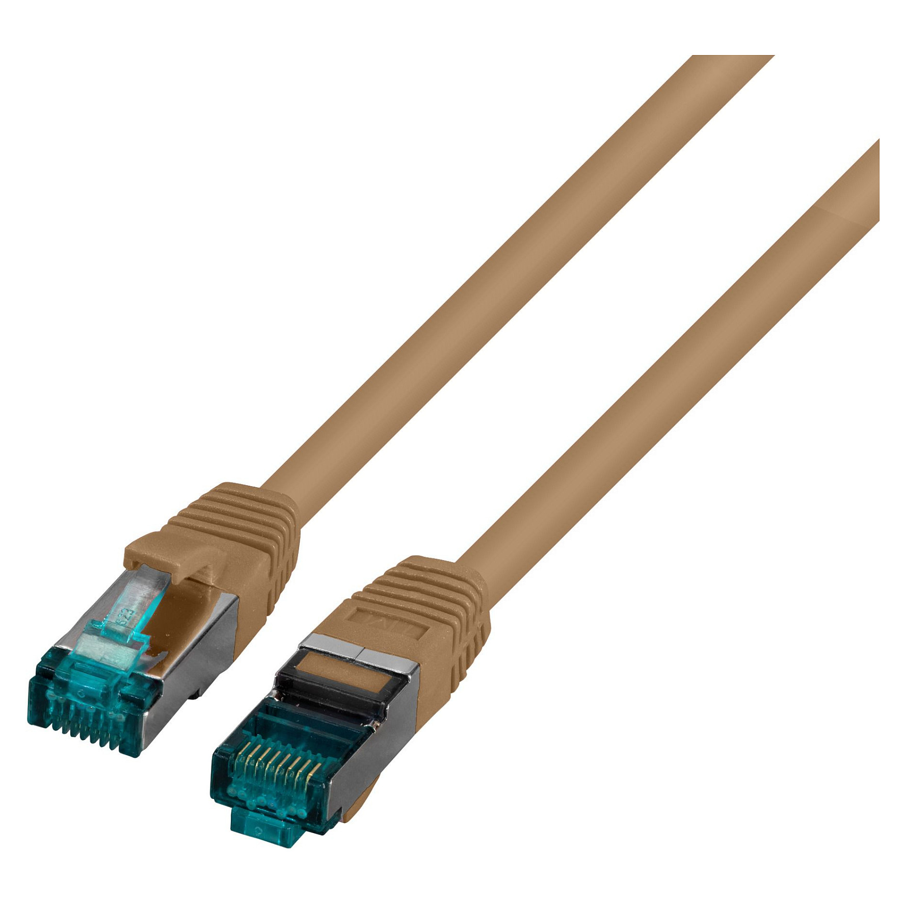 EFB RJ45 Patchkabel Cat.6A S/FTP LSZH braun 0,15m-0