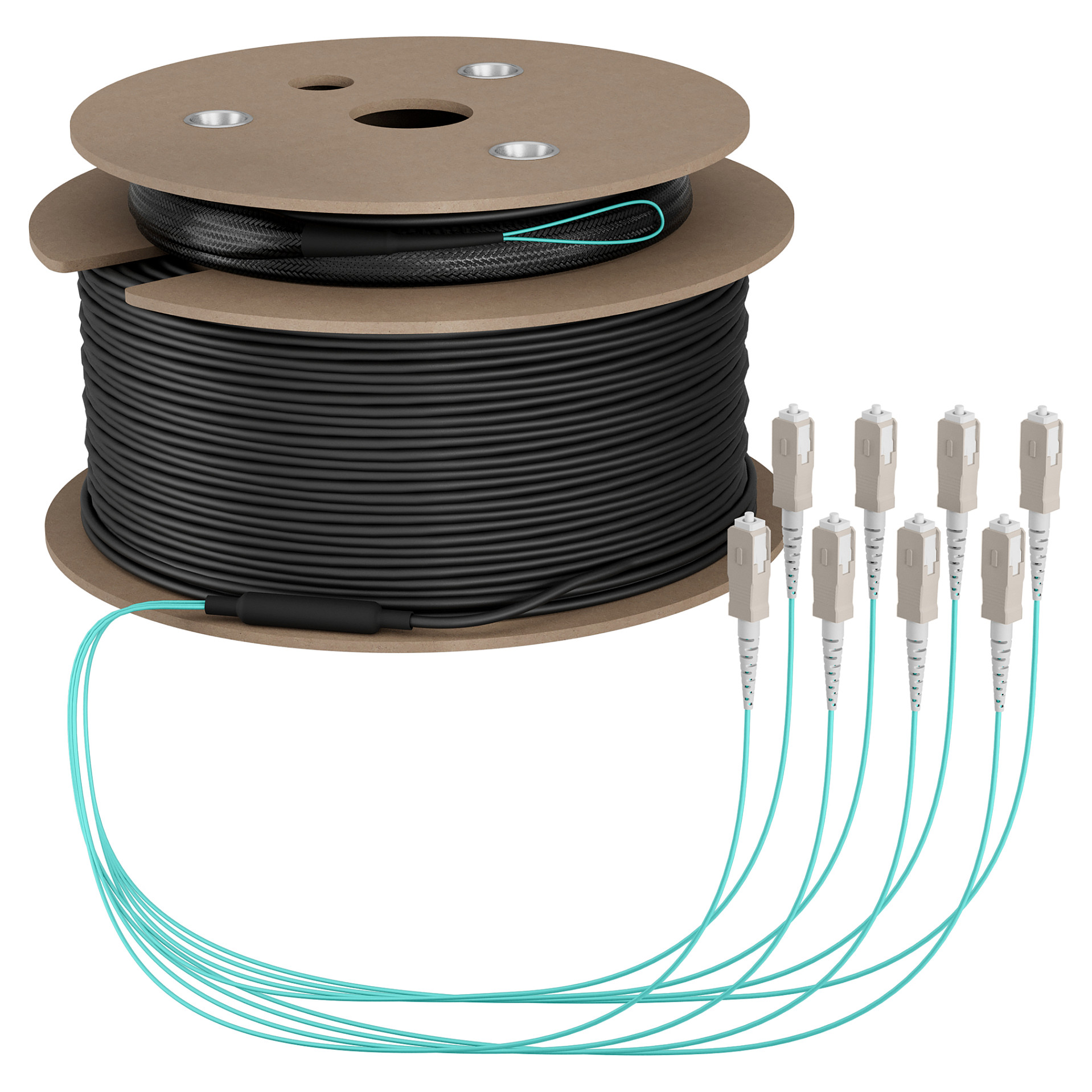 EFB Trunkkabel U-DQ(ZN)BH OM3 8G (1x8) SC-SC 120m Dca LSZH-0