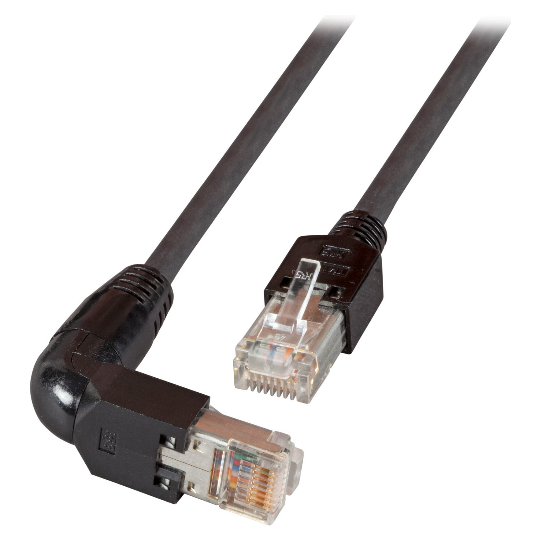 EFB RJ45 Patchkabel Cat.5e S/UTP PVC TM11 1x90 schwarz 0,25m-0