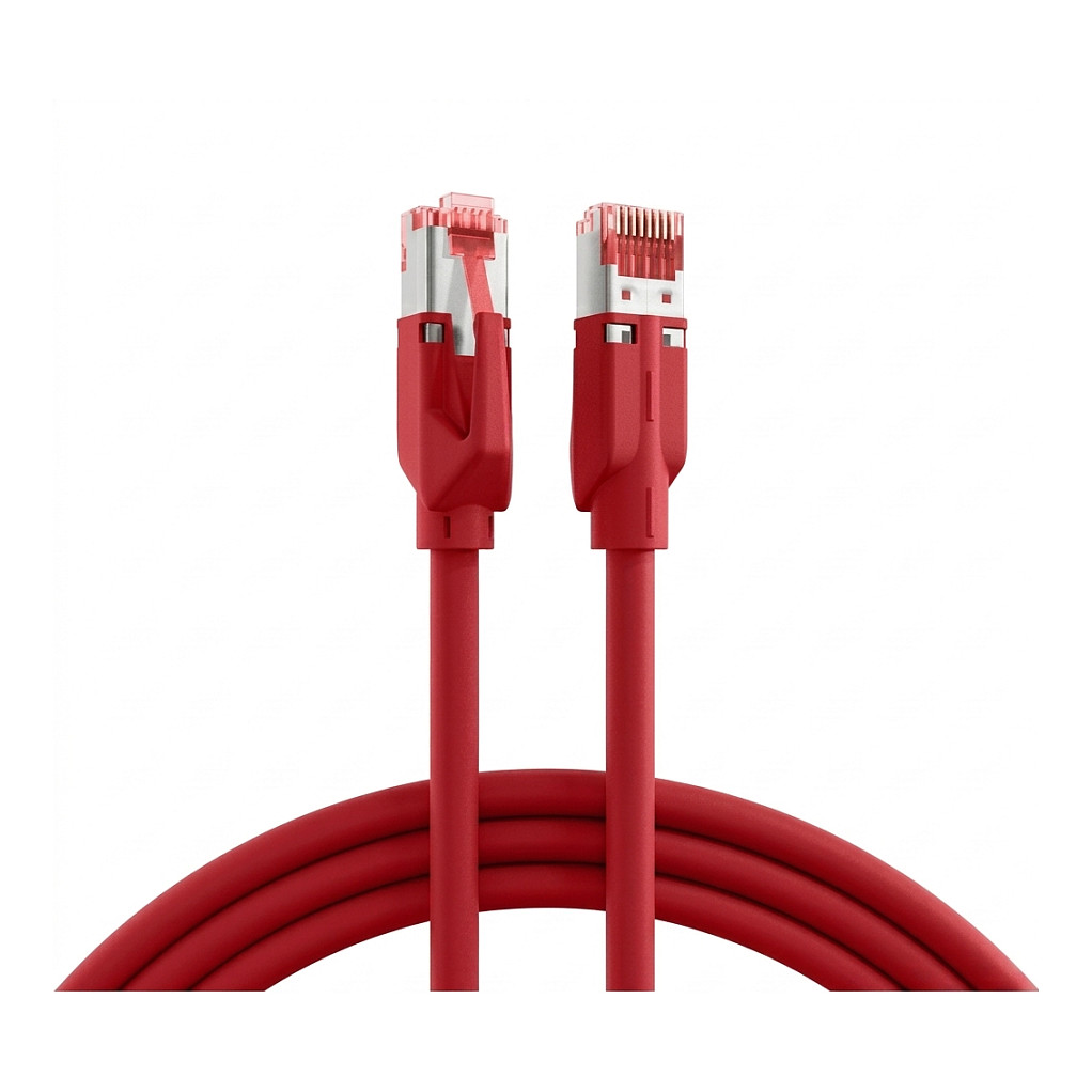 EFB RJ45 Patchkabel Cat.6A S/FTP LSZH Draka UC900 TM21 rot 0,25m-0