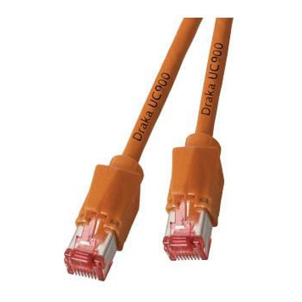 EFB RJ45 Patchkabel Cat.6A S/FTP LSZH Draka UC900 TM21 orange 0,25m-0