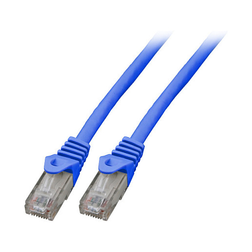 EFB RJ45 Patchkabel Cat.5e U/UTP LSZH CCA AWG24/7 blau 0,5m