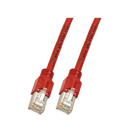 EFB RJ45 Patchkabel Cat.5e SF/UTP LSZH Draka UC300 TM11 rot 0,5m-0