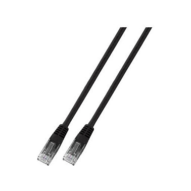 EFB RJ45 Patchkabel Cat.6 U/UTP PVC CCA schwarz 3m